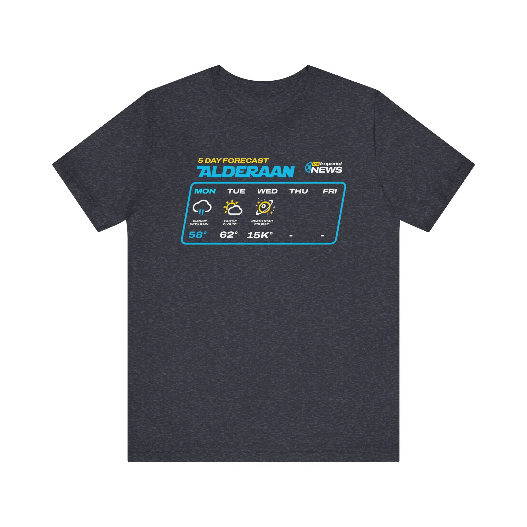 Alderaan 5-Day Forecast T-Shirt | Nerd Shirt Club