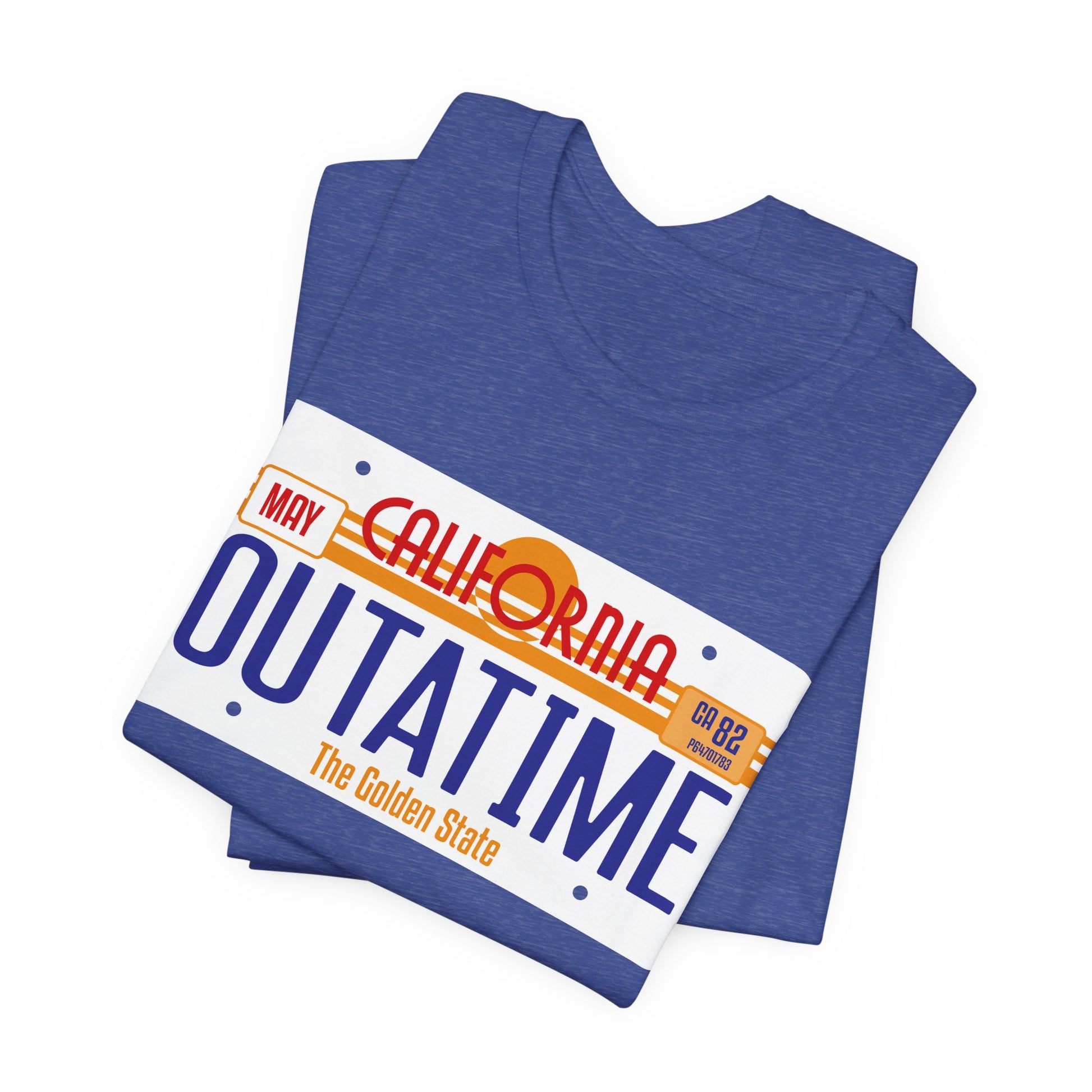 OUTATIME License Plate T‑Shirt | Nerd Shirt Club