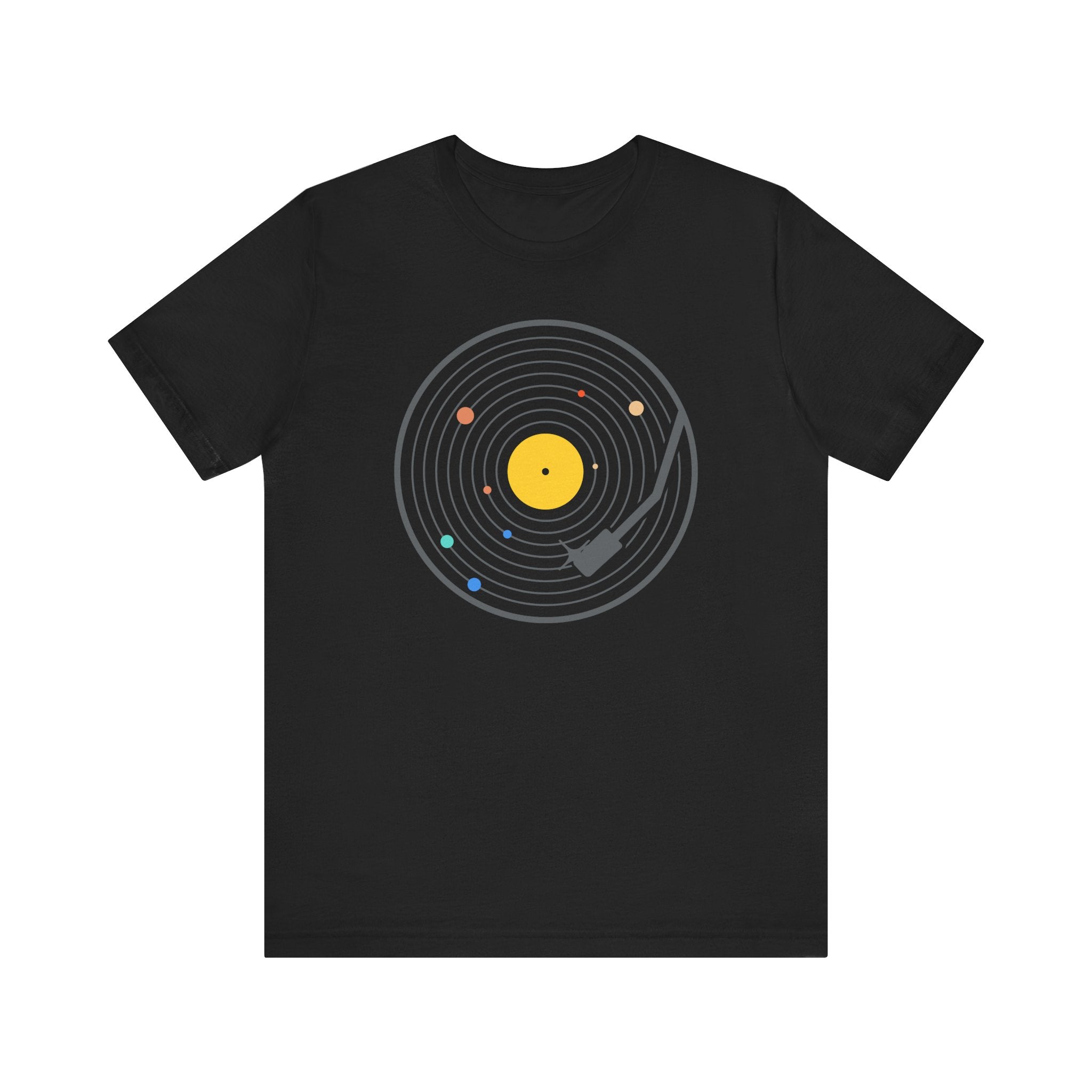 Vinyl Record Solar System T-Shirt | Nerd Shirt Club